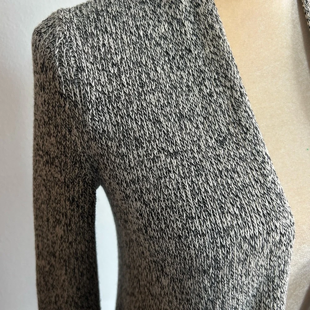 NEW Eileen Fisher Linen Wool Blend Open-Front Marled Knit Cardigan Sweater Sz PP - Picture 3 of 6